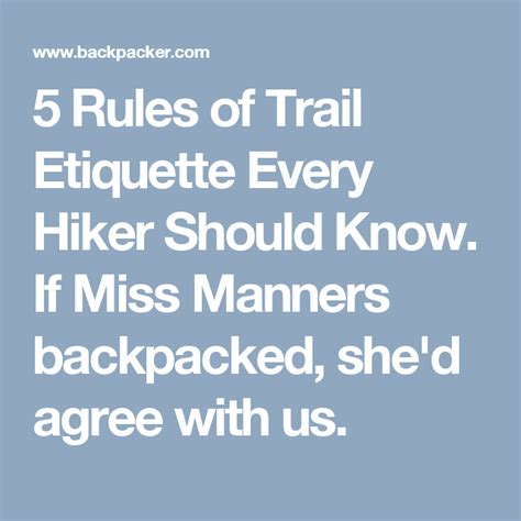 Enough excuses! This one piece of trail etiquette is crucial. | Opinion